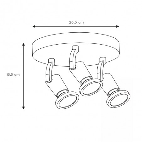 Plafonnier du spots Jaster LED (3x5W)