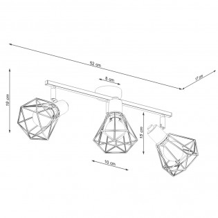 Reglette de plafond Artemis (3 Lumieres)