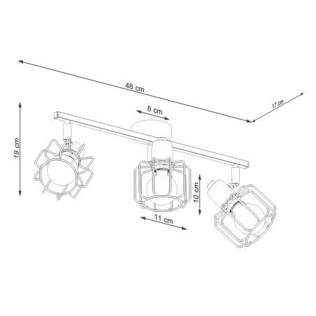 Reglette de plafond Beluci (3 Lumieres)