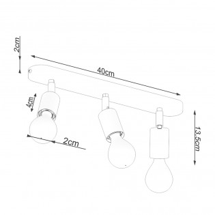 Reglette de plafond Fornes (3 Lumieres)