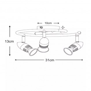 Plafonnier Caro LED (3x5W)