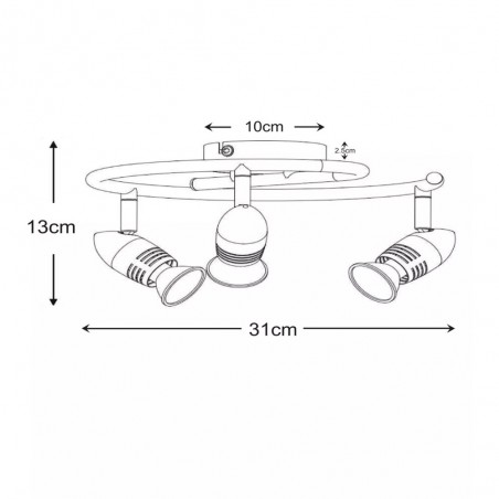 Plafonnier Caro LED (3x5W)