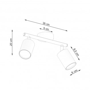 Reglette de plafond Lemmi (2 Lumieres)