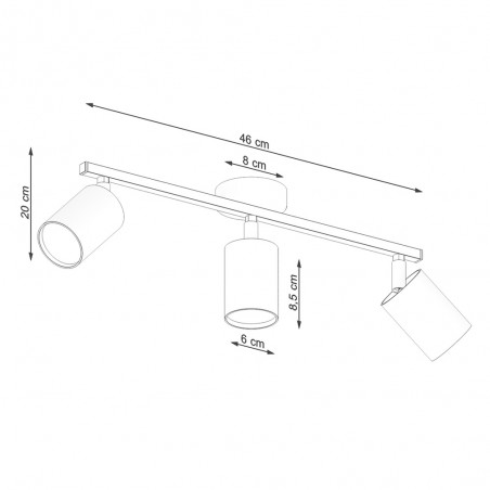 Reglette de plafond Lemmi (3 Lumieres)