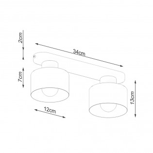 Reglette de plafond Savara (2 Lumieres)