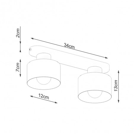 Reglette de plafond Savara (2 Lumieres)