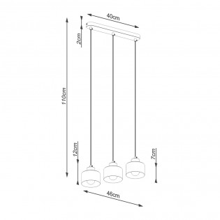 Lampe de plafond Savara (3 Lumieres)