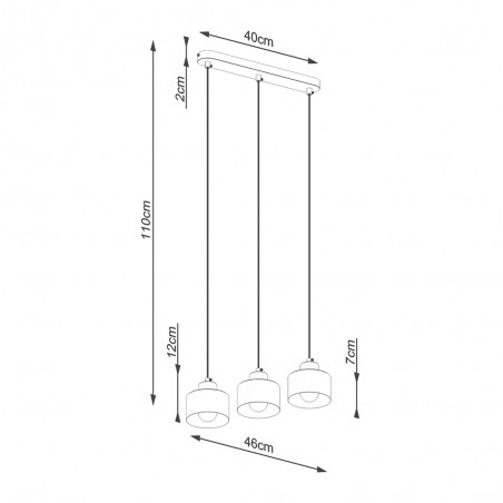 Lampe de plafond Savara (3 Lumieres)