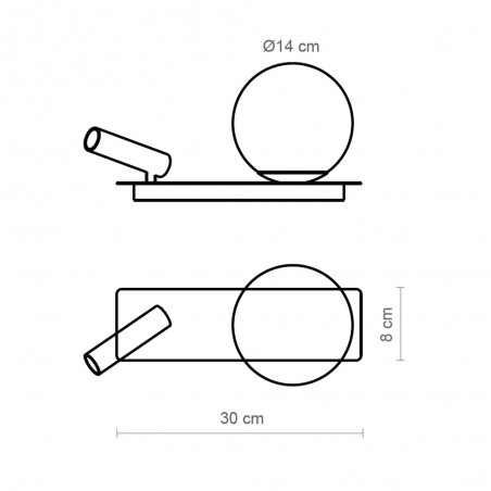 Applique murale avec lecteur LED Glos (3W)