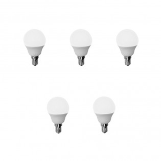 Pack 5x Esférica LED 6W 470 Lm 4000K E14
