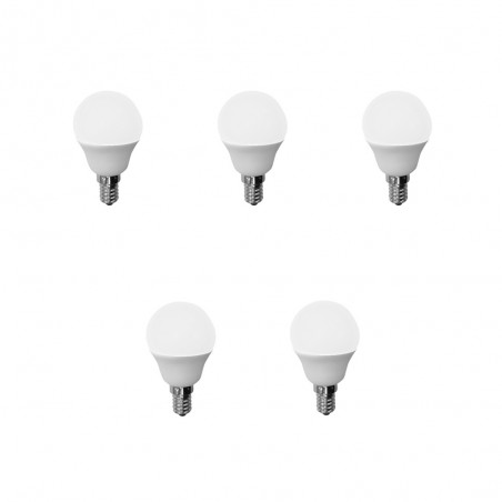 Pack 5x Esférica LED 6W 470 Lm 4000K E14