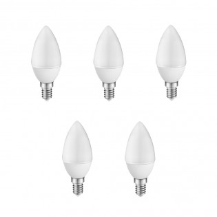 Pack 5 x Ampoule LED A2BC Voile E14 6W (lumière chaude)