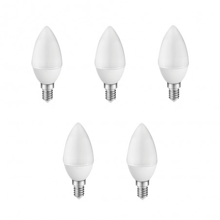 Pack 5 x Ampoule LED A2BC Voile E14 6W (lumière chaude)