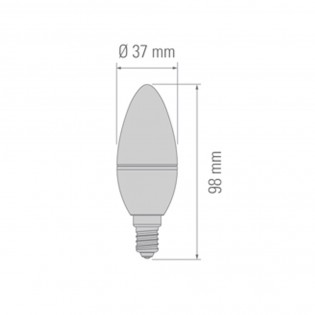 Pack 5 x Ampoule LED A2BC Voile E14 6W (lumière chaude)