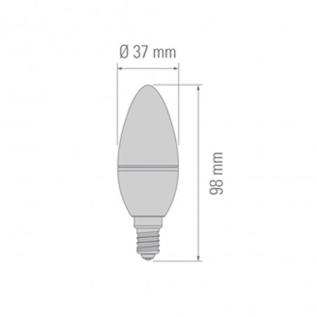 Pack 5 x Ampoule LED A2BC Voile E14 6W (lumière chaude)