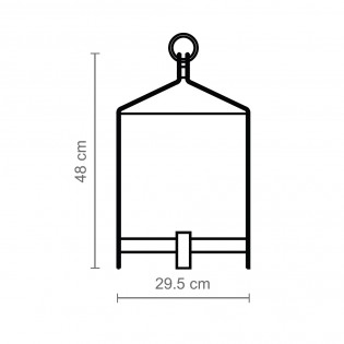 Lampe á poser Fanal L Rafia