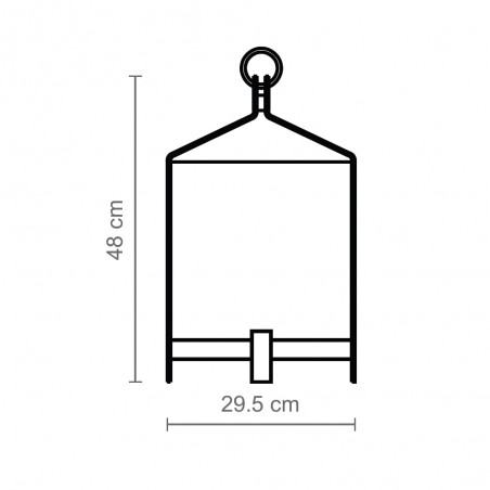Lampe á poser Fanal L Rafia