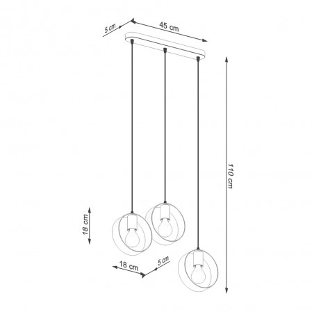 Lampe a suspension Titran (3 Lumieres)