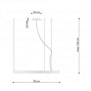 Lampe de plafond LED Rio Or (50W) II