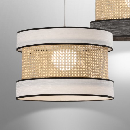 Lampe de plafond Takasi Wood Blanc