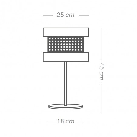 Lampe a poser Takasi Wood Blanc