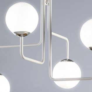 Plafonnier Moteo Blanc (4 lumieres)