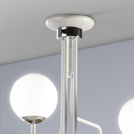 Plafonnier Moteo Blanc (4 lumieres)