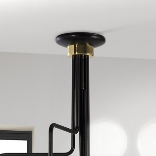 Plafonnier Moteo Noir (5 lumieres)