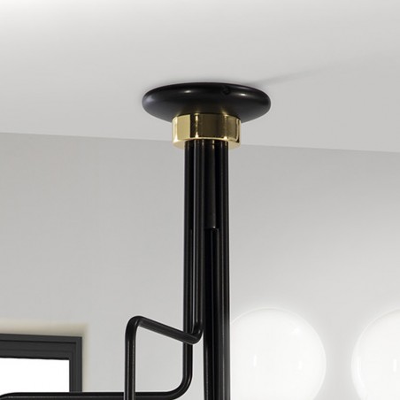 Plafonnier Moteo Noir (5 lumieres)