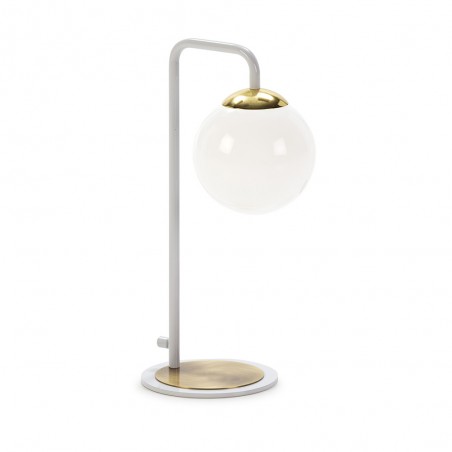 Lampe á poser Moteo Blanc-Or