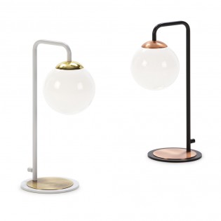 Lampe á poser Moteo Blanc-Or