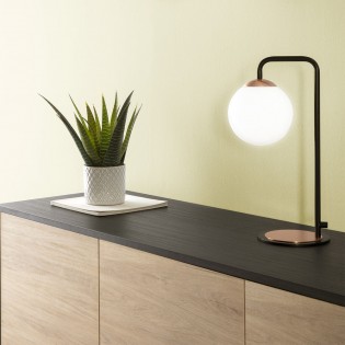 Lampe á poser Moteo Noir-Cuivre