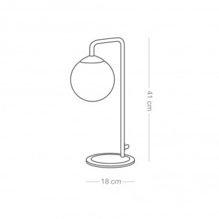 Lampe á poser Moteo Noir-Cuivre