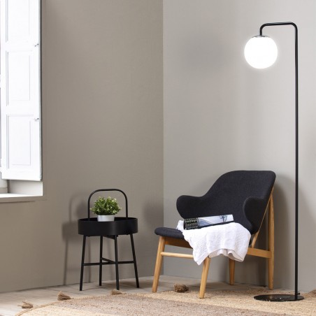 Lampadaire Moteo Noir-Crome