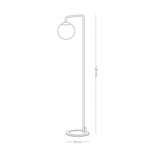 Lampadaire Moteo Noir-Crome
