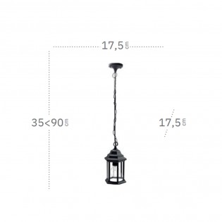 Lampe à suspension d'extérieur Pollux
