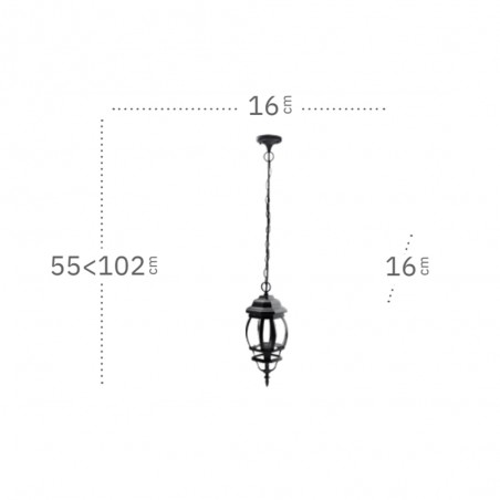 Lampe à suspension d'extérieur Caelum