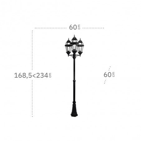 Potelet Exterieur Becrux (3 Lumieres)