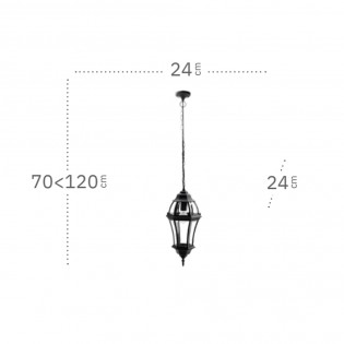 Lampe à suspension d'extérieur Becrux