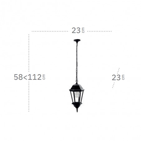 Lampe à suspension d'extérieur Regulus