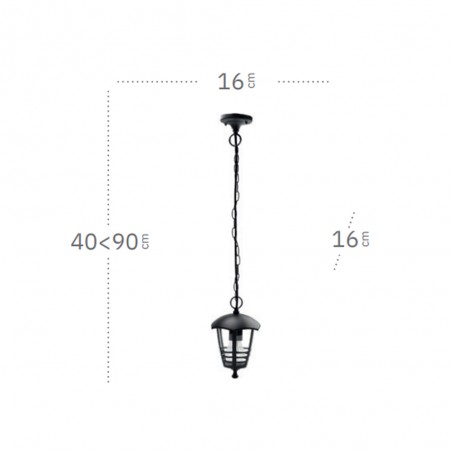 Lampe à suspension d'extérieur Alnilan