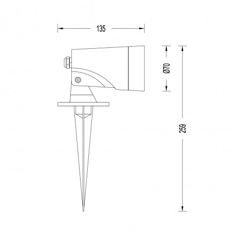 Spot d'extérieur LED avec piquet Put (12W)