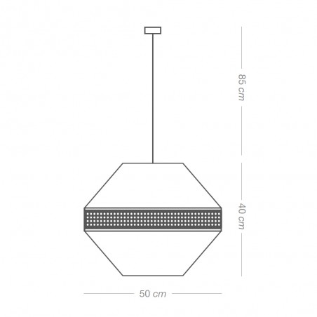 Lampe de plafond Cabolino Gris