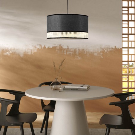 Lampe de suspension Falenea Noir