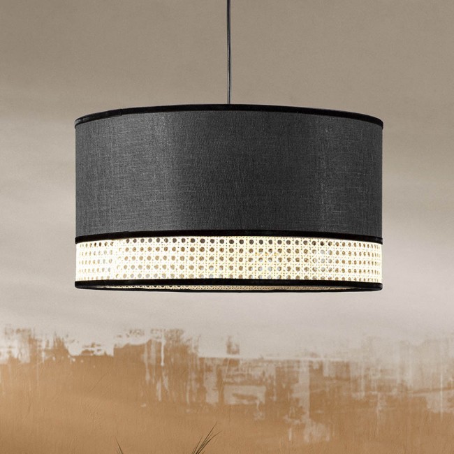 Lampe de suspension Falenea Noir