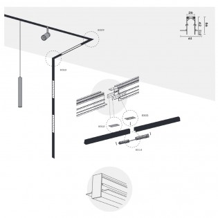 Carril magnético empotrable...