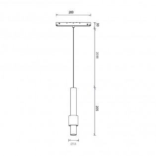 Foco LED para carril magnético Magneto (7W)