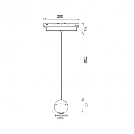 Foco LED colgante magnético Magneto Bola (10W)