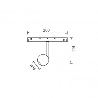 Foco LED para carril magnético Magneto Bola (7W)
