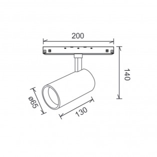 Foco LED para carril magnético Magneto (20W)
